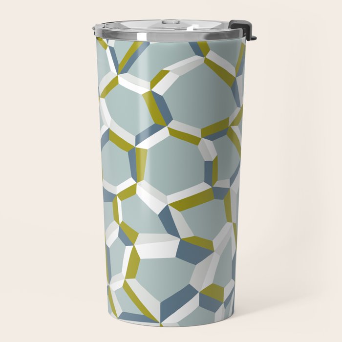 City life connections blue teal Travel Mug Gallery Image 2