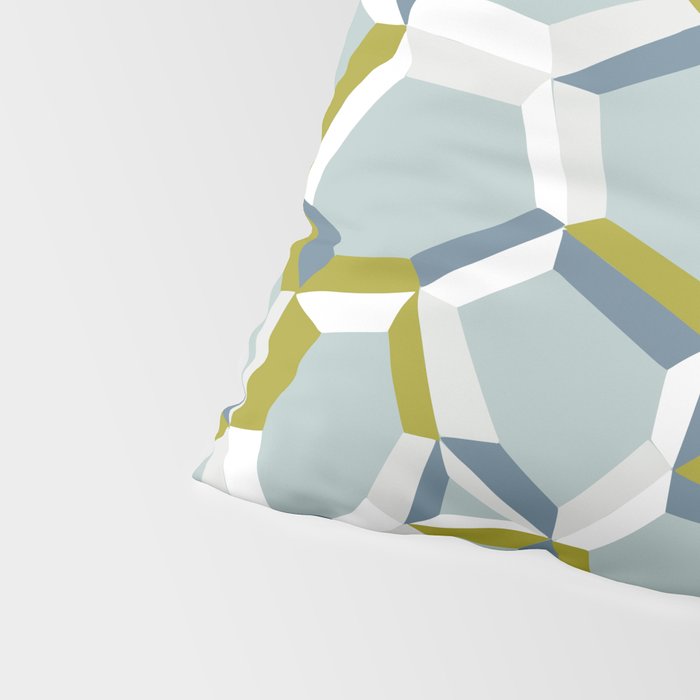 City life connections blue teal Pillow Sham Gallery Image 4