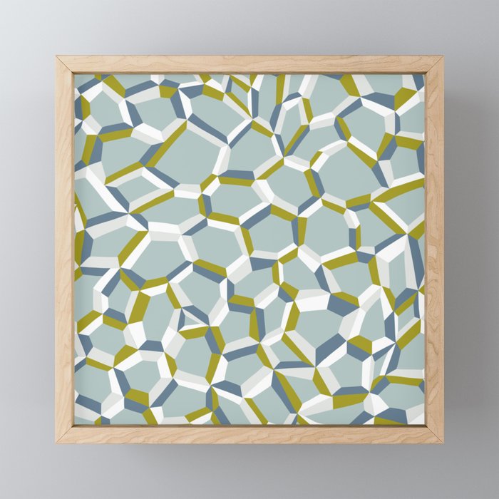 City life connections blue teal Mini Art Print Gallery Image 1