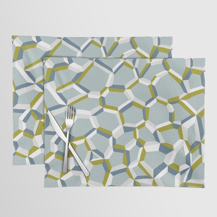 City life connections blue teal Placemat Gallery Image 1
