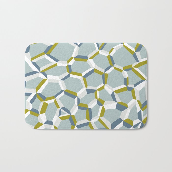 City life connections blue teal Bath Mat Gallery Image 1