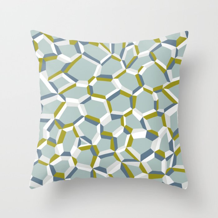 City life connections blue teal Throw Pillow Gallery Image 6