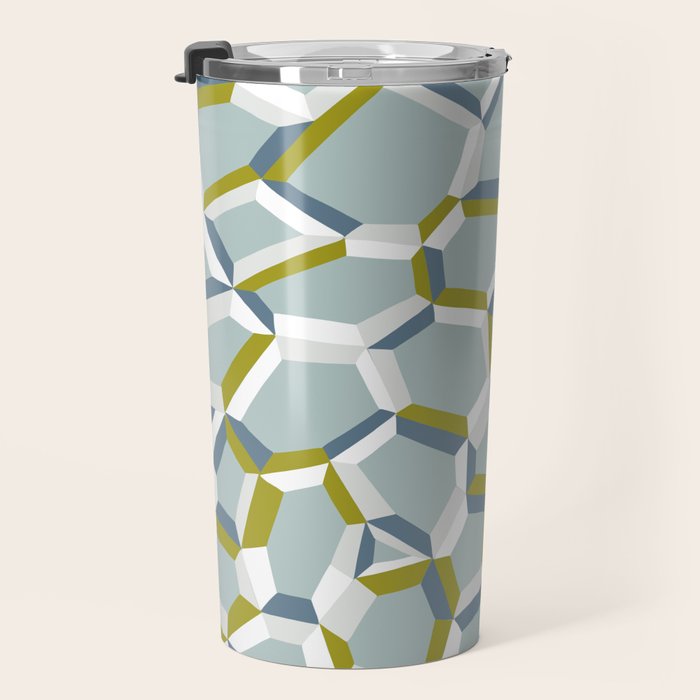 City life connections blue teal Travel Mug Gallery Image 3