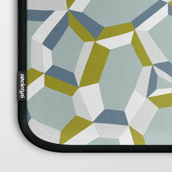 City life connections blue teal Laptop Sleeve Gallery Image 3