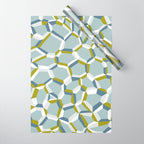 City life connections blue teal Wrapping Paper Gallery Image 1