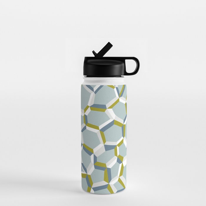City life connections blue teal Water Bottle Gallery Image 1