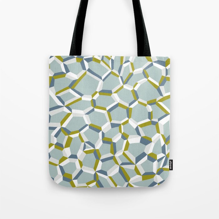 City life connections blue teal Tote Bag Gallery Image 1