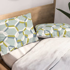 City life connections blue teal Pillow Sham Gallery Image 2