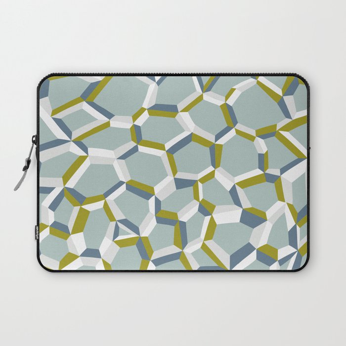 City life connections blue teal Laptop Sleeve Gallery Image 1