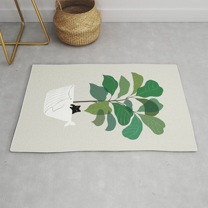 Cat and Plant 73: I got a Whale! Rug Gallery Image 1