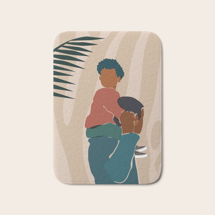 Black Dads Matter Bath Mat Gallery Image 1