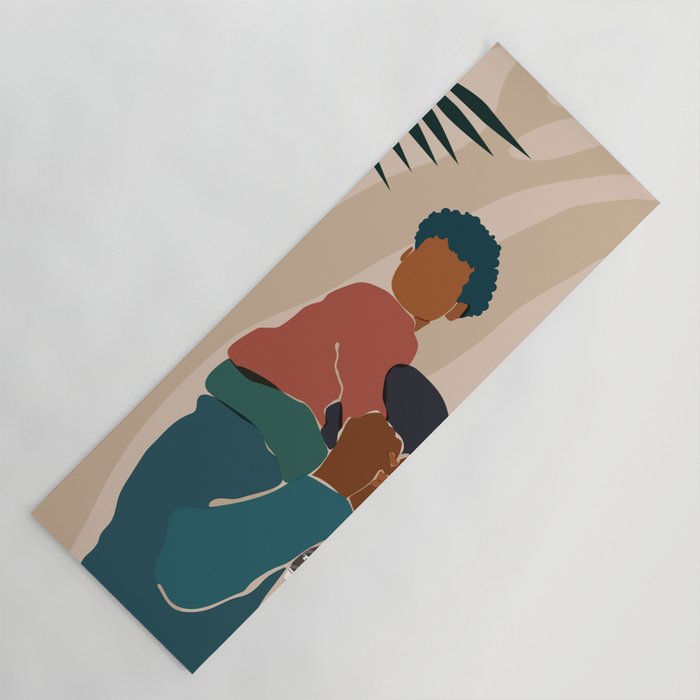 Black Dads Matter Yoga Mat Gallery Image 1