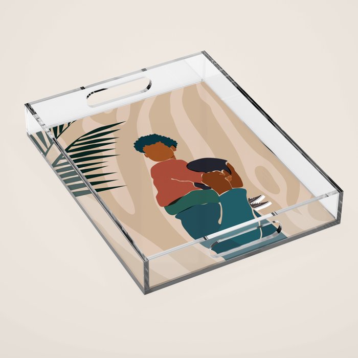 Black Dads Matter Acrylic Tray Gallery Image 1