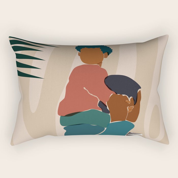 Black Dads Matter Rectangular Pillow Gallery Image 1