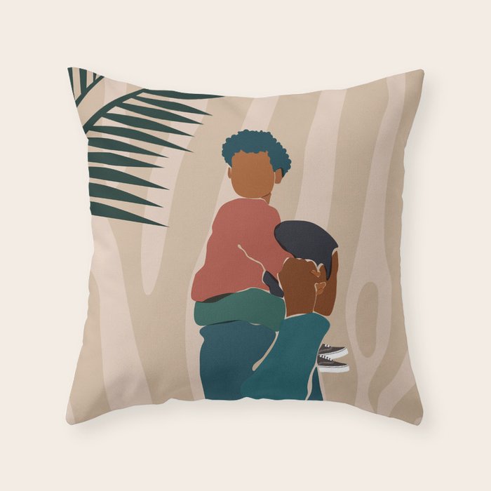 Black Dads Matter Throw Pillow Gallery Image 1