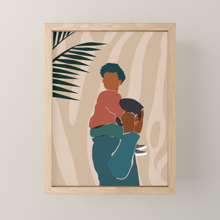 Black Dads Matter Mini Art Print Gallery Image 1