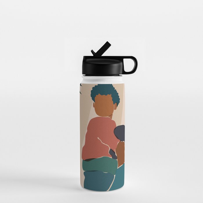 Black Dads Matter Water Bottle Gallery Image 1
