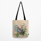 Floral Falcon Garden Tote Bag Gallery Image 2