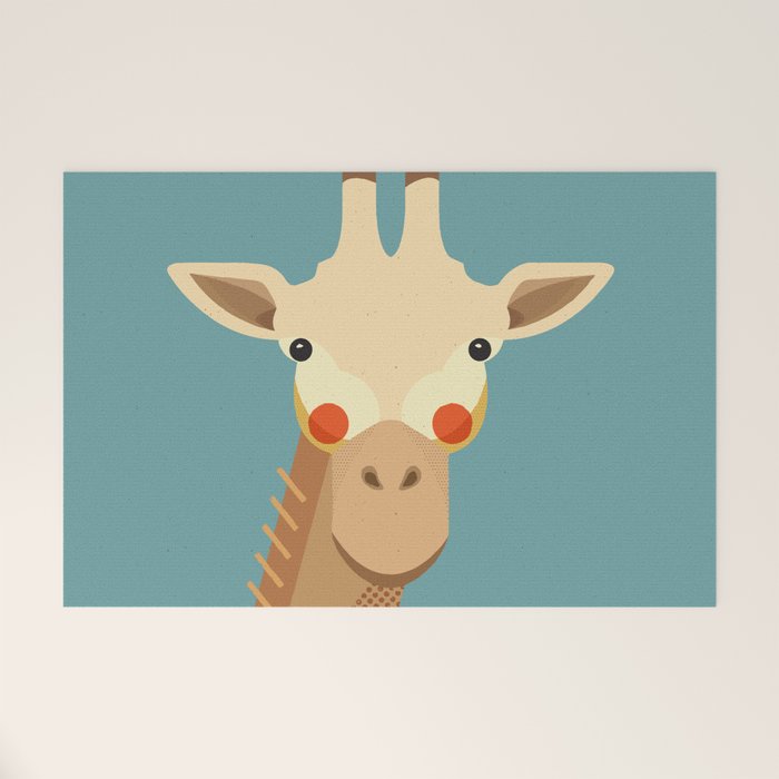 Giraffe, Animal Portrait Welcome Mat Gallery Image 1