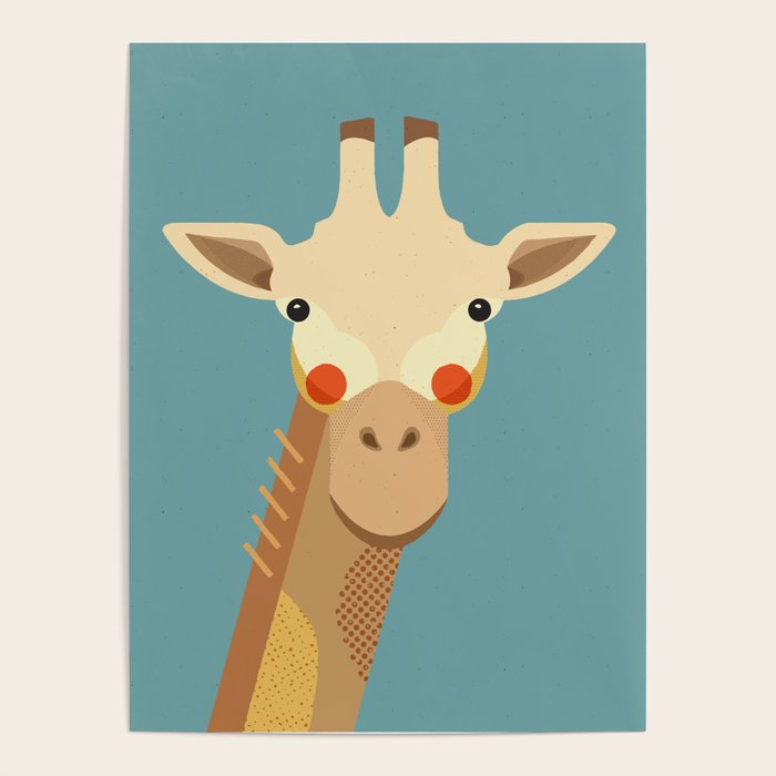 Giraffe, Animal Portrait Poster Gallery Image 1