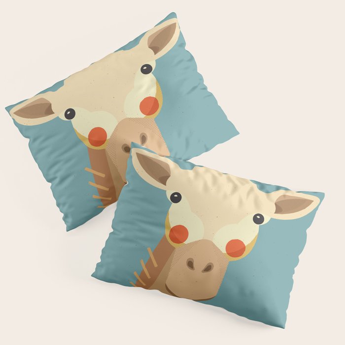 Giraffe, Animal Portrait Pillow Sham Gallery Image 3