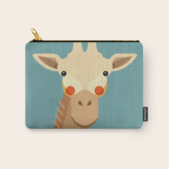 Giraffe, Animal Portrait Carry All Pouch Gallery Image 1