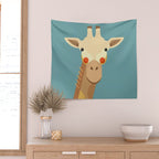 Giraffe, Animal Portrait Wall Tapestry Gallery Image 2