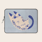 Purrcelin Cat Butt - Charming Delft Pottery Kitty Laptop Sleeve Gallery Image 1