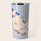 Purrcelin Cat Butt - Charming Delft Pottery Kitty Travel Mug Gallery Image 1