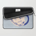 Purrcelin Cat Butt - Charming Delft Pottery Kitty Laptop Sleeve Gallery Image 2