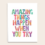 AMAZING THINGS HAPPEN WHEN YOU TRY rainbow watercolor Notebook Gallery Image 4