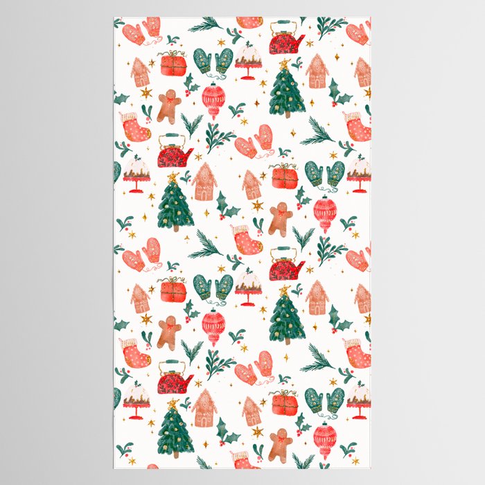 Holiday essentials illustration Tablecloth Gallery Image 2