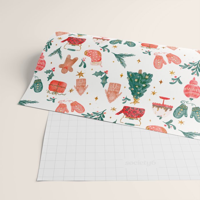 Holiday essentials illustration Wrapping Paper Gallery Image 2