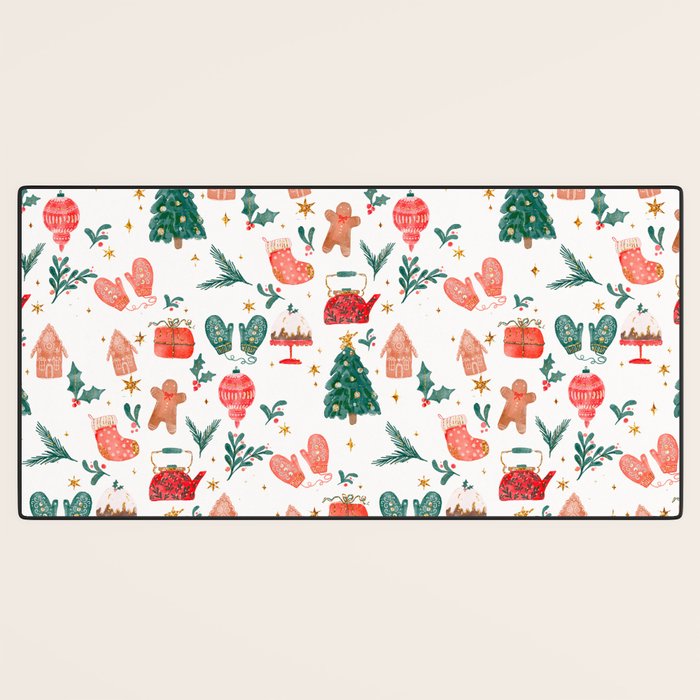 Holiday essentials illustration Desk Mat Gallery Image 3