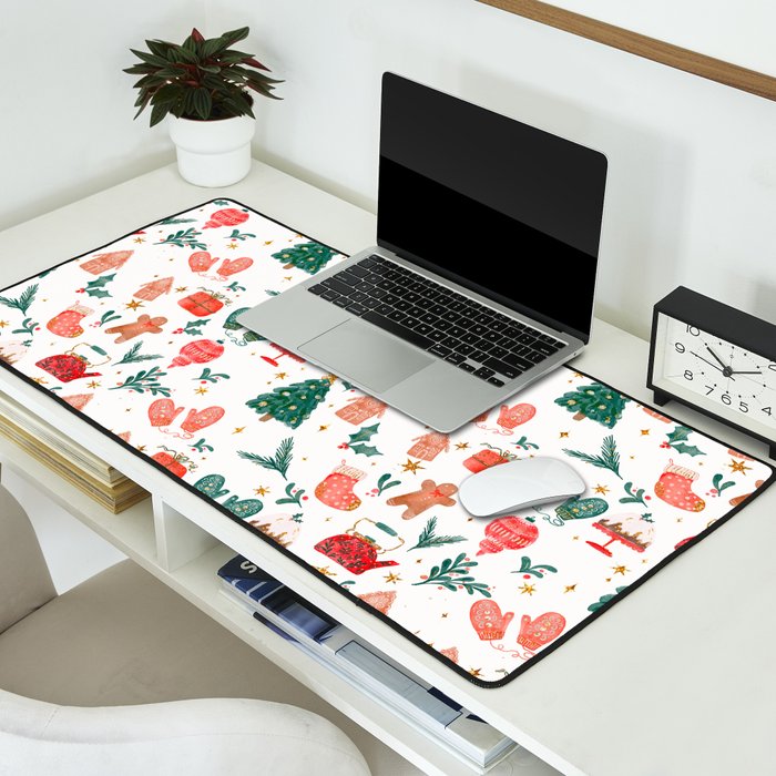 Holiday essentials illustration Desk Mat Gallery Image 2
