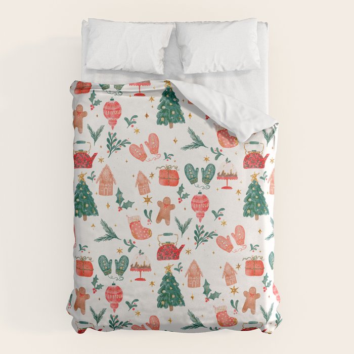 Holiday essentials illustration Duvet Cover Gallery Image 6