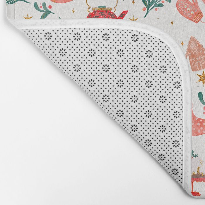 Holiday essentials illustration Bath Mat Gallery Image 2