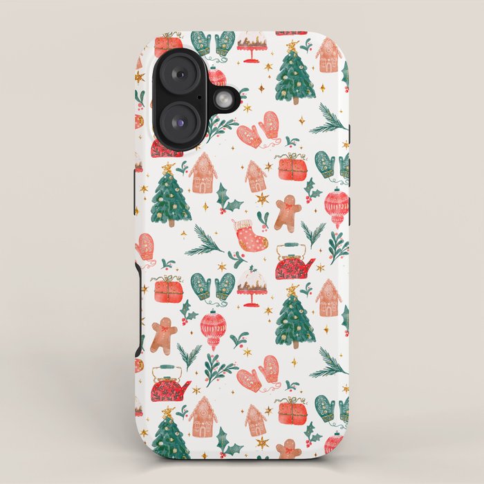 Holiday essentials illustration iPhone Case Gallery Image 1