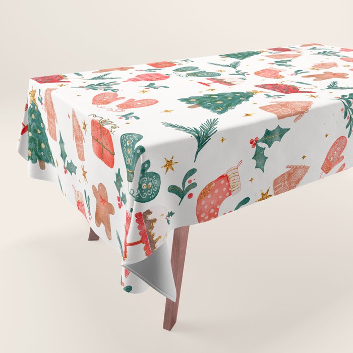 Holiday essentials illustration Tablecloth Gallery Image 1