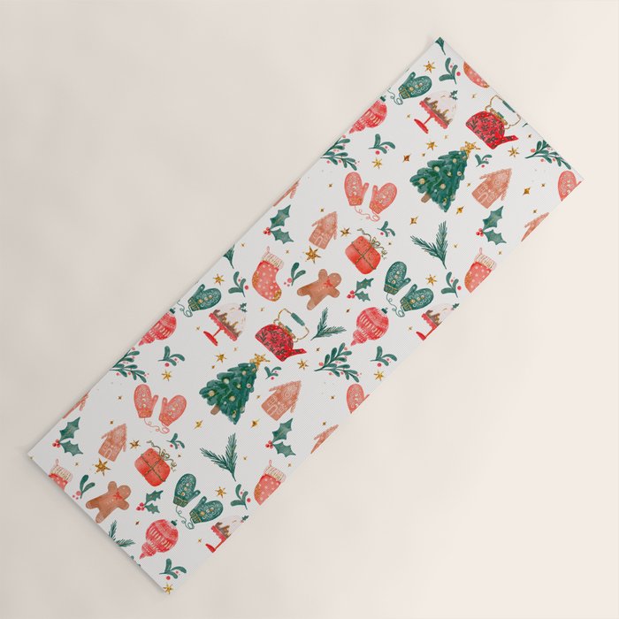Holiday essentials illustration Yoga Mat Gallery Image 1