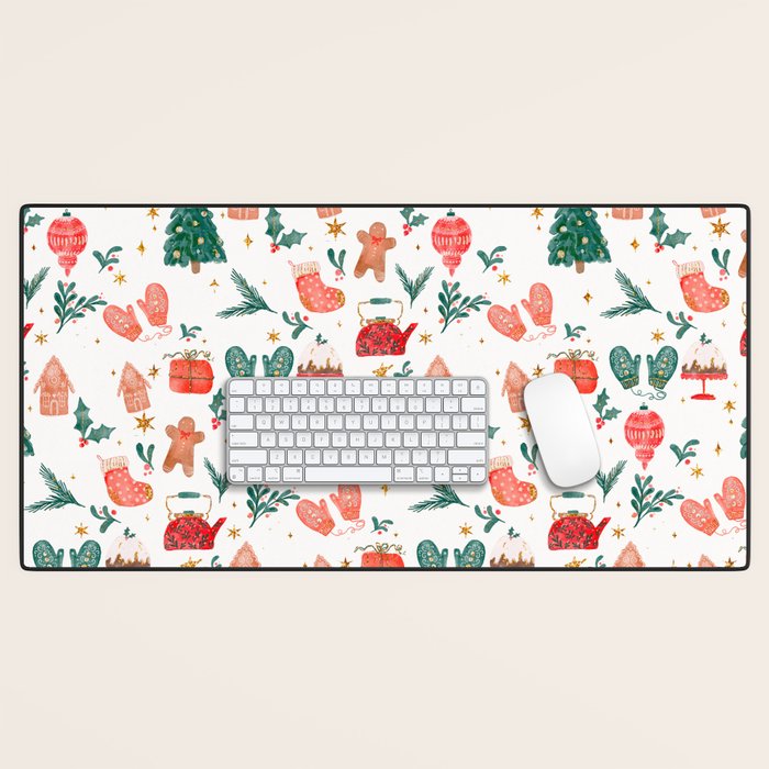 Holiday essentials illustration Desk Mat Gallery Image 1