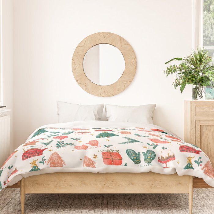 Holiday essentials illustration Duvet Cover Gallery Image 3