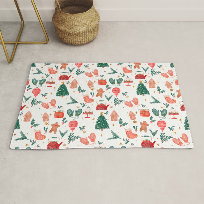 Holiday essentials illustration Rug Gallery Image 1