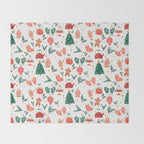 Holiday essentials illustration Throw Blanket Gallery Image 2