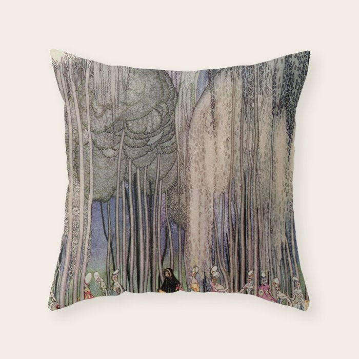 Kay Nielsen Of The Twelve Dancing Princesses From In Powder And Crinoline Throw Pillow Gallery Image 6