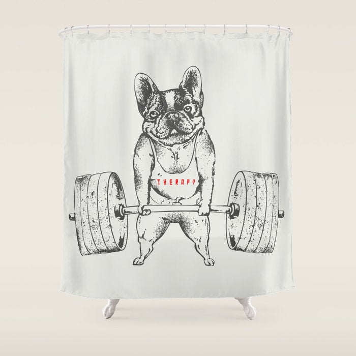 Frenchie Lift Shower Curtain Gallery Image 1