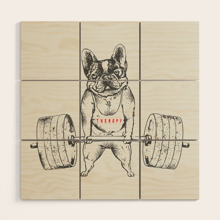 Frenchie Lift Wood Wall Art Gallery Image 1