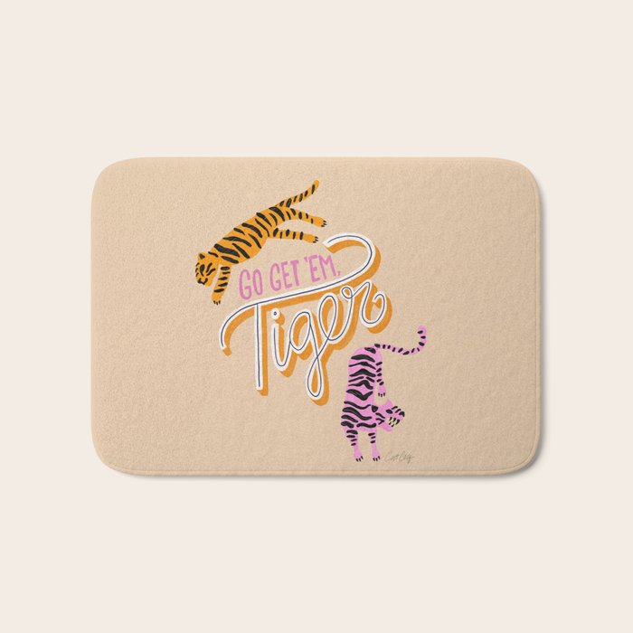 Go Get 'Em Tiger - Melon Bath Mat Gallery Image 1