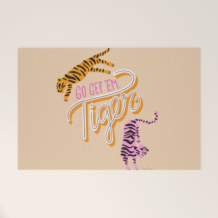 Go Get 'Em Tiger - Melon Welcome Mat Gallery Image 1