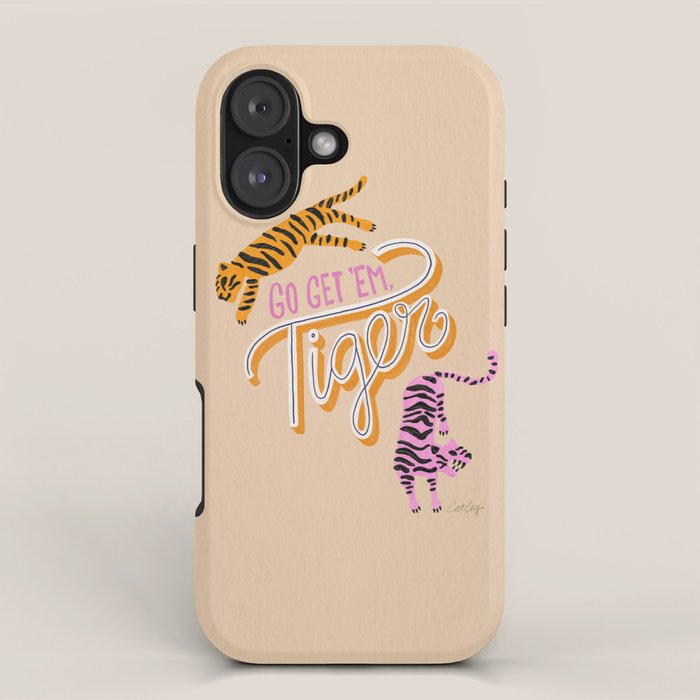 Go Get 'Em Tiger - Melon iPhone Case Gallery Image 1